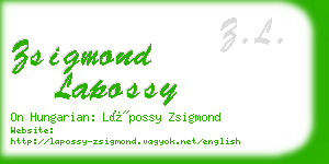 zsigmond lapossy business card